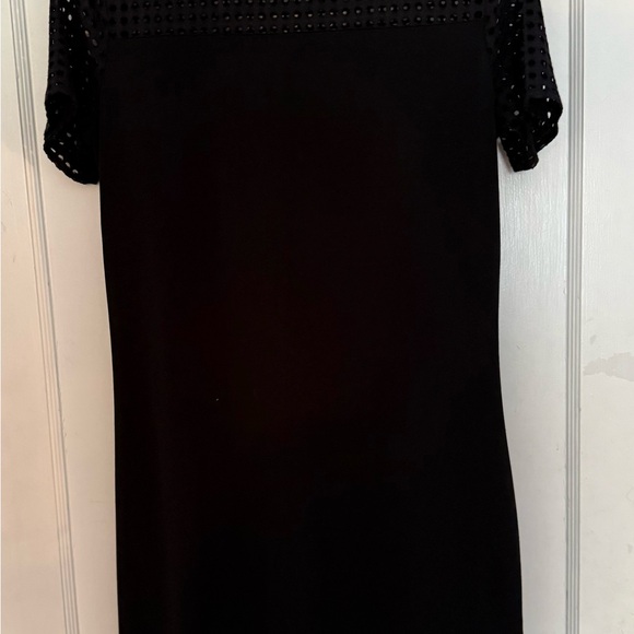 Black Dress with Mesh Sleeves - Picture 2 of 5